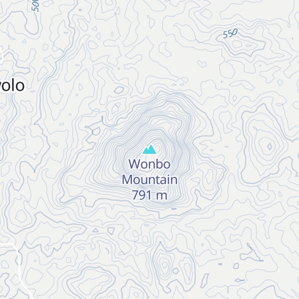 Map of Wonbo Mountain