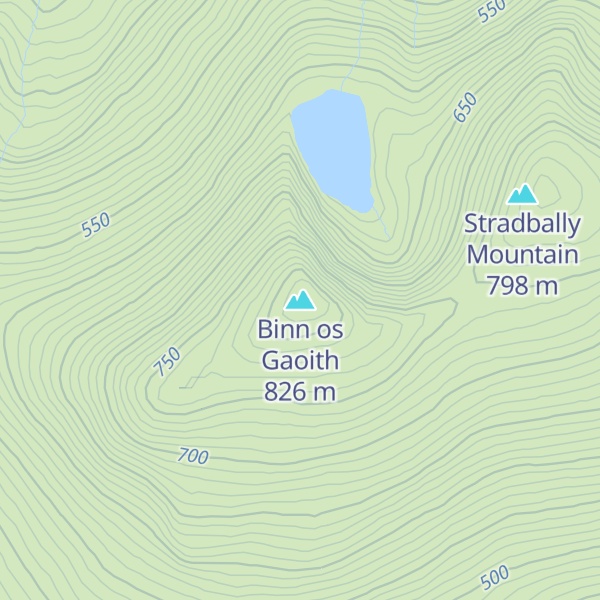 Map of Binn os Gaoith