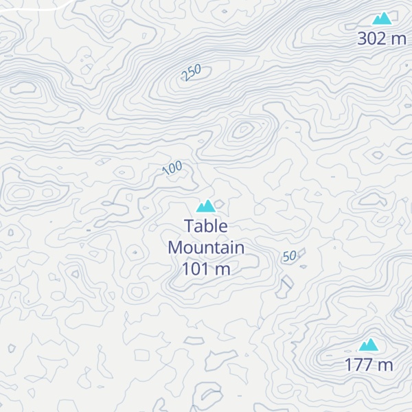 Map of Table Mountain