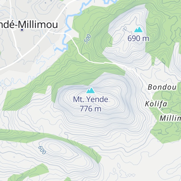 Map of Mt. Yende