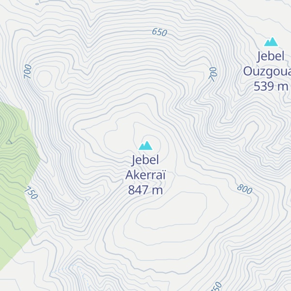 Map of Jebel Akerraï