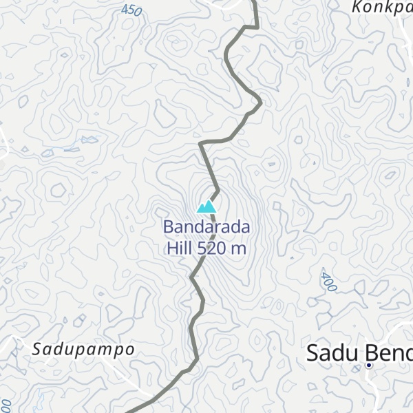 Map of Bandarada Hill