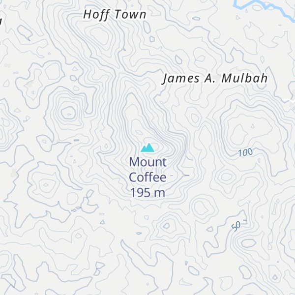 Map of Mount Coffee