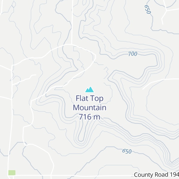 Map of Flat Top Mountain