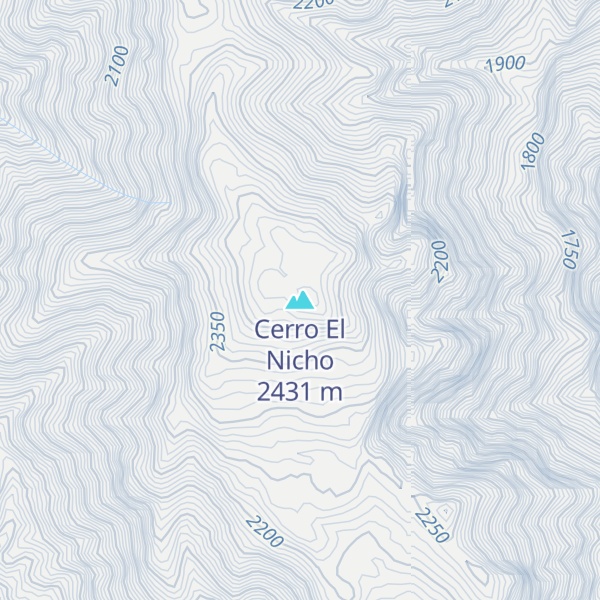 Map of Cerro El Nicho