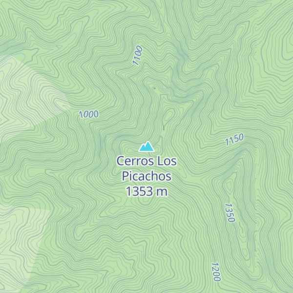 Map of Cerros Los Picachos