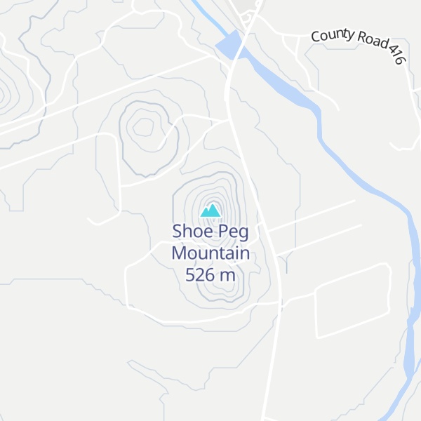 Map of Shoe Peg Mountain
