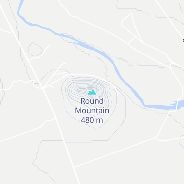 Map of Round Mountain
