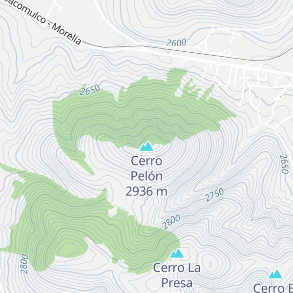 Map of Cerro Pelón