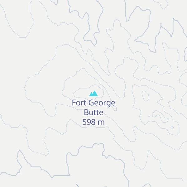 Map of Fort George Butte