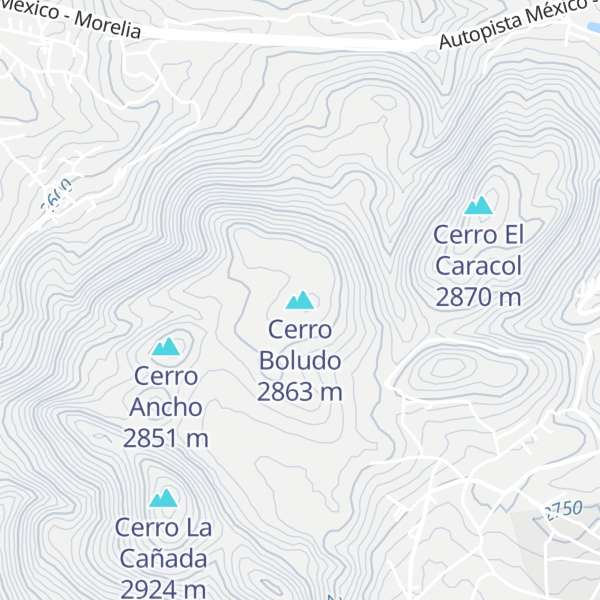 Map of Cerro Boludo