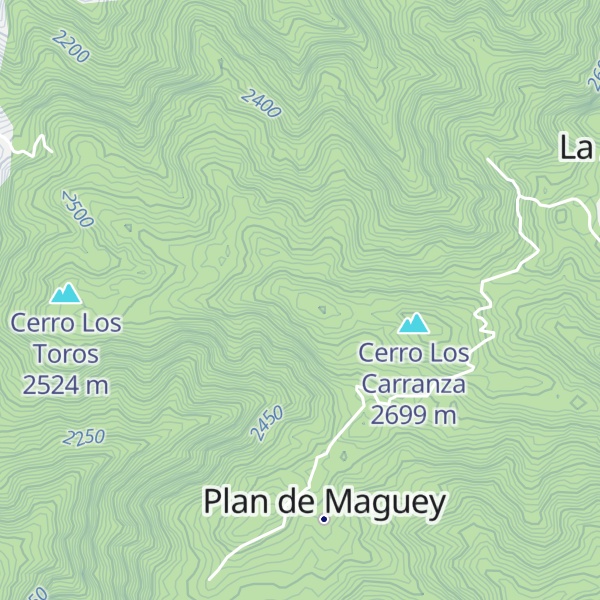 Map of Cerro Los Tejocotes