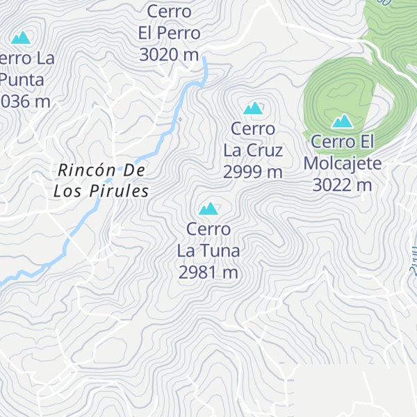 Map of Cerro La Tuna