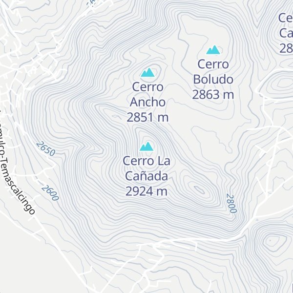 Map of Cerro La Cañada