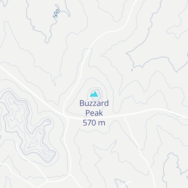 Map of Buzzard Peak