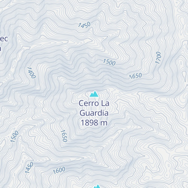 Map of Cerro La Guardia