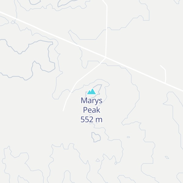 Map of Marys Peak