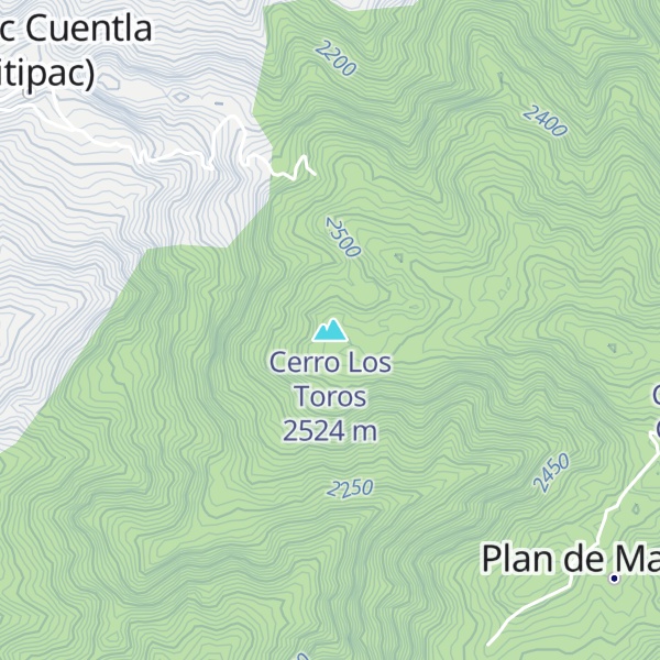 Map of Cerro Los Toros