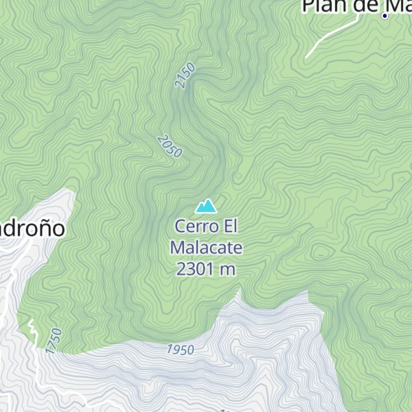 Map of Cerro El Malacate