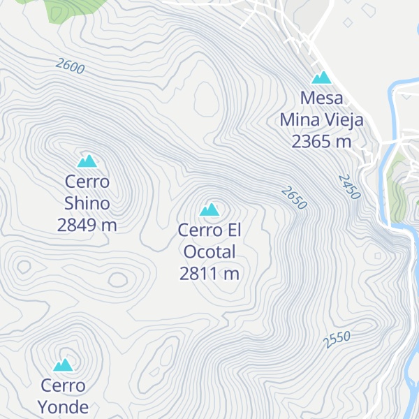 Map of Cerro El Ocotal