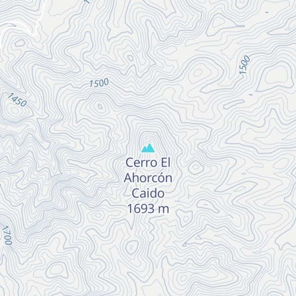 Map of Cerro El Ahorcón Caido