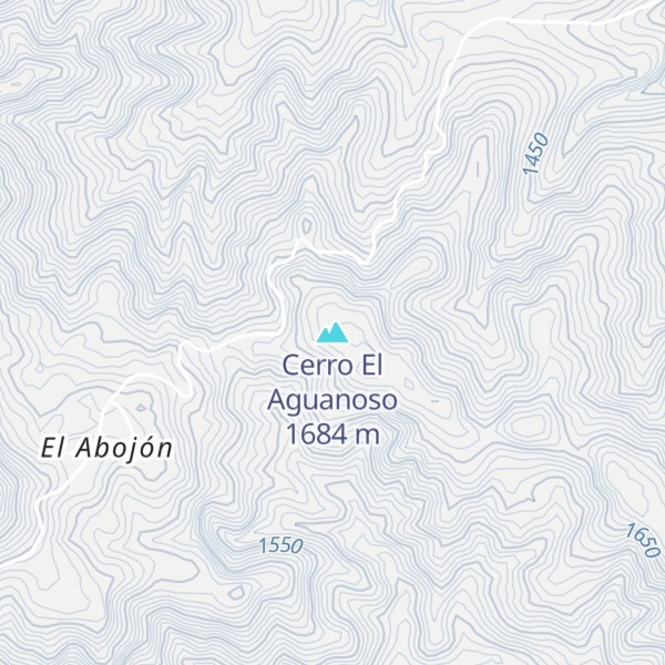 Map of Cerro El Aguanoso
