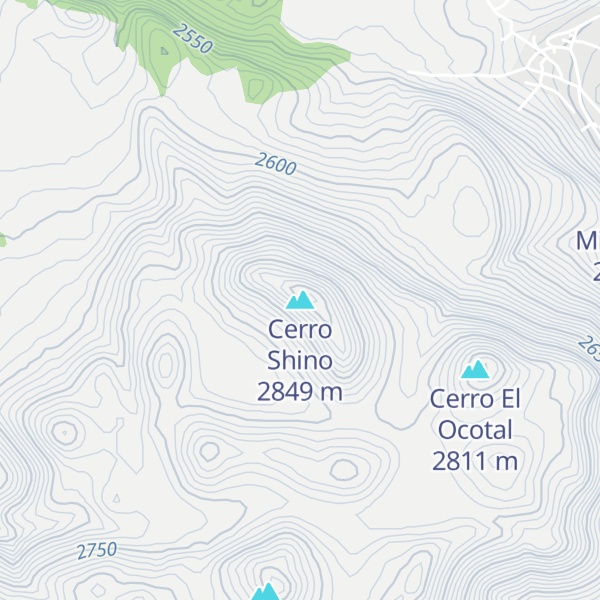 Map of Cerro Shino