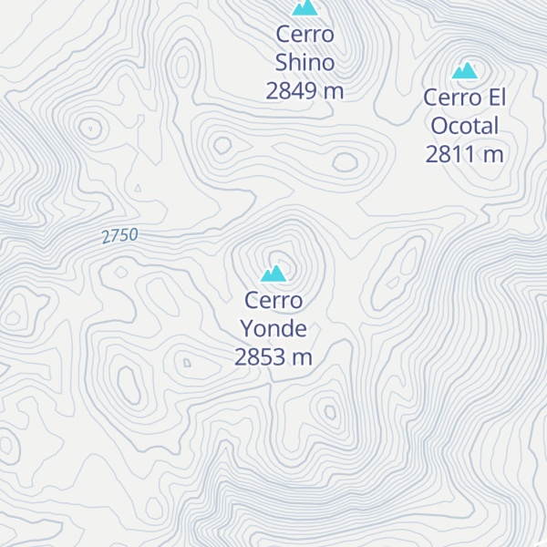 Map of Cerro Yonde