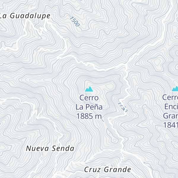 Map of Cerro La Peña