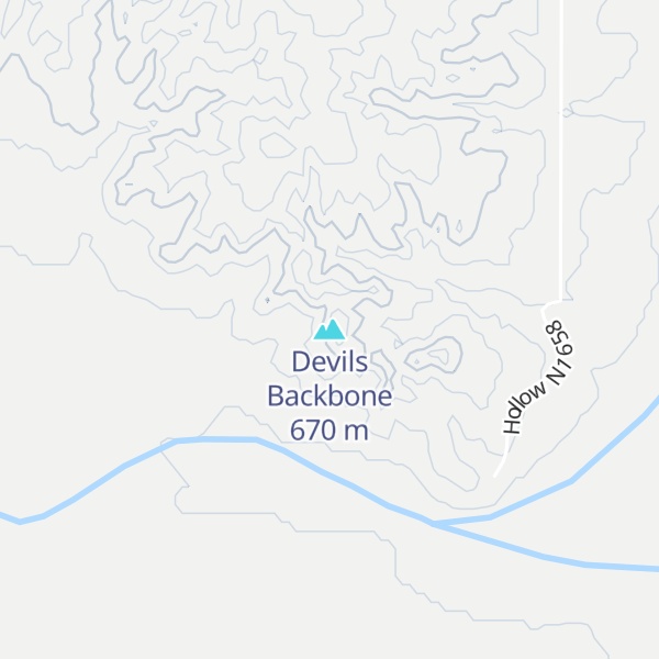 Map of Devils Backbone