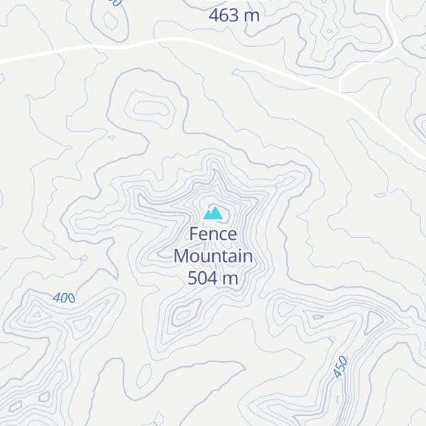 Map of Fence Mountain