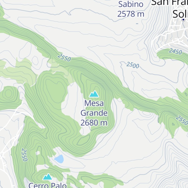 Map of Mesa Grande