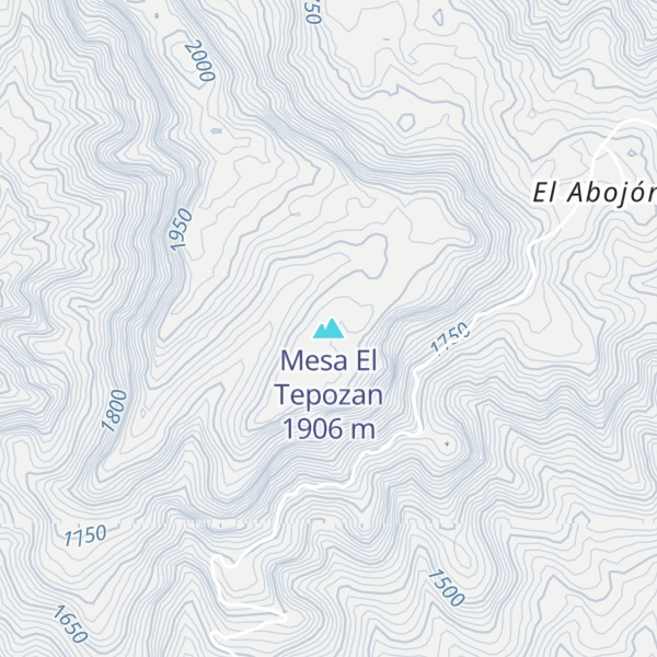 Map of Mesa El Tepozan
