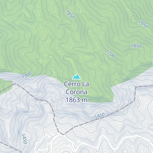 Map of Cerro La Corona