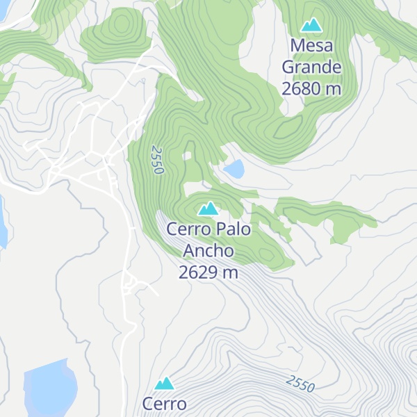 Map of Cerro Palo Ancho