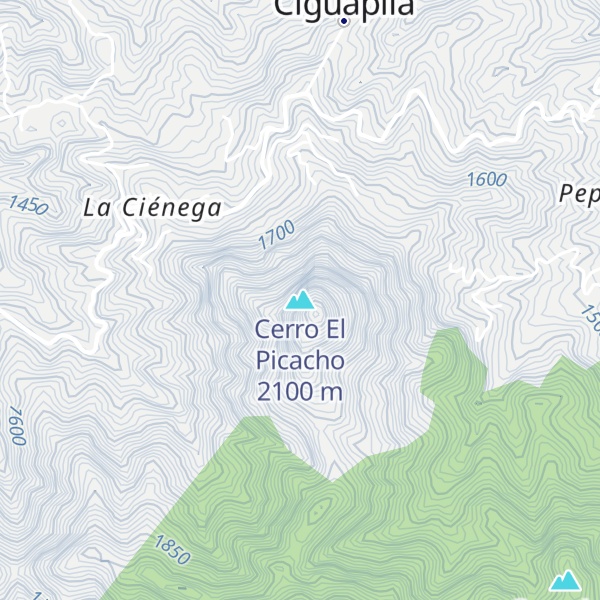 Map of Cerro El Picacho