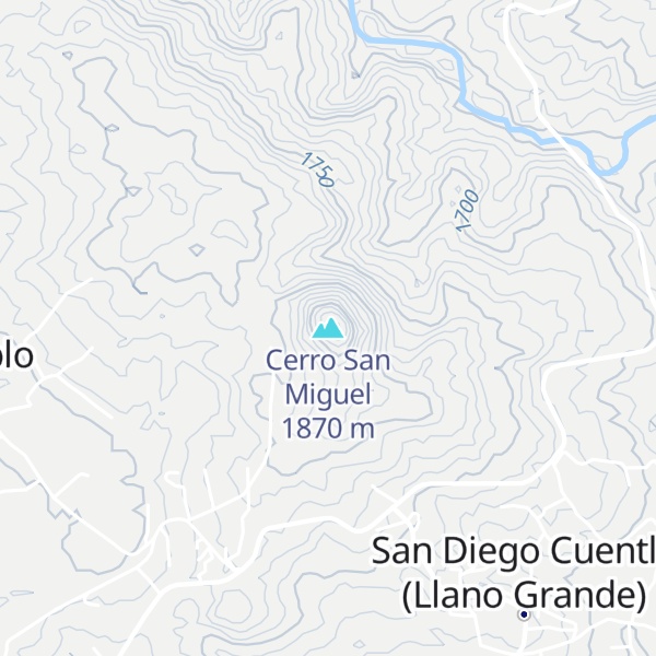 Map of Cerro San Miguel