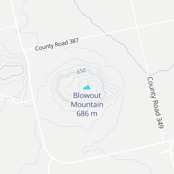 Map of Blowout Mountain