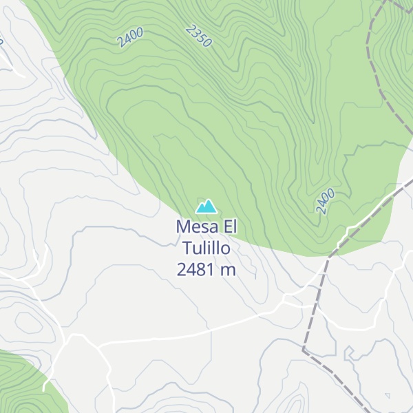 Map of Mesa El Tulillo