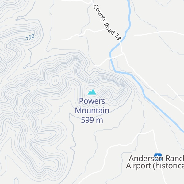 Map of Powers Mountain