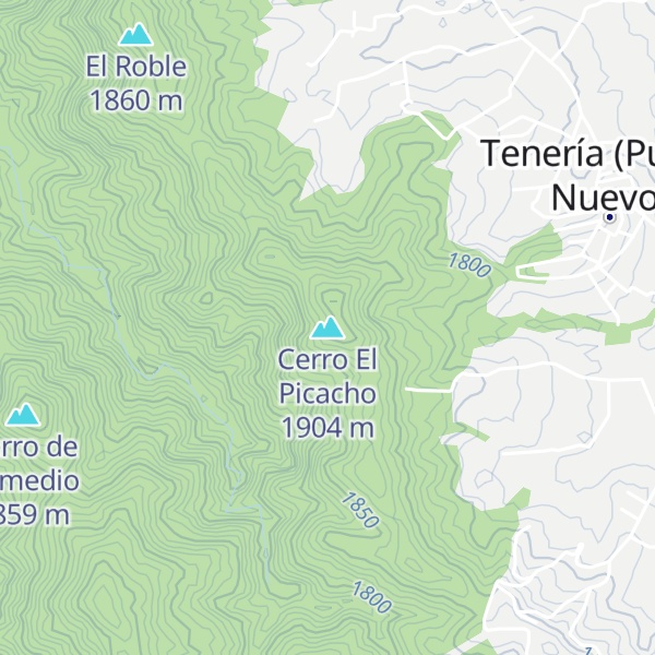 Map of Cerro El Picacho