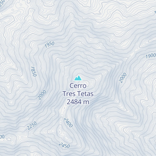 Map of Cerro Tres Tetas