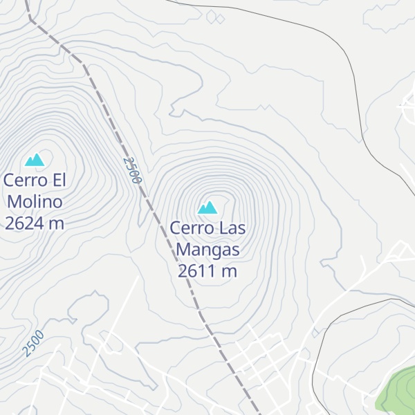 Map of Cerro Las Mangas
