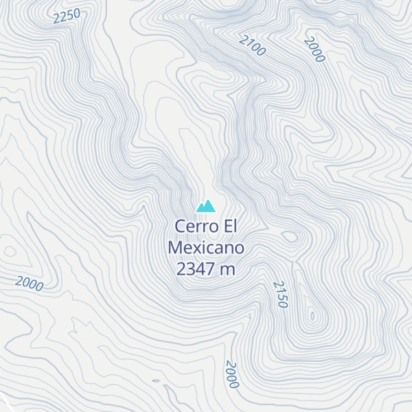 Map of Cerro El Mexicano