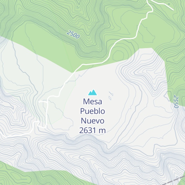 Map of Mesa Pueblo Nuevo
