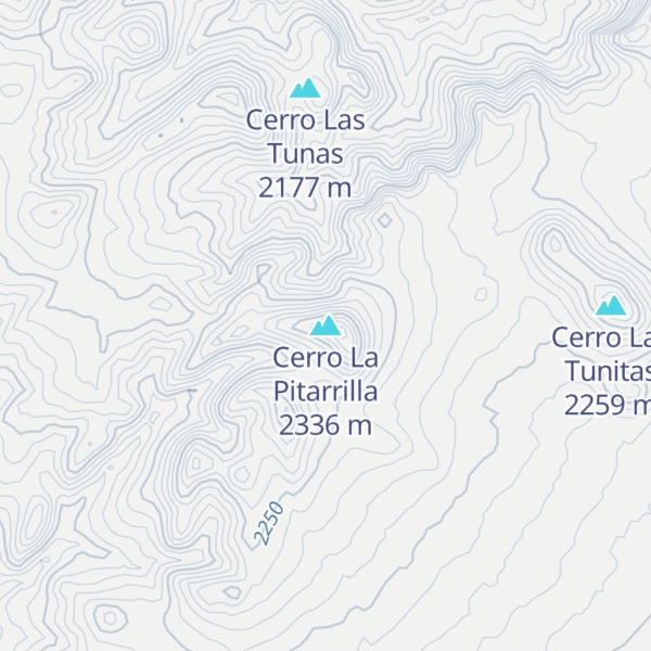 Map of Cerro La Pitarrilla