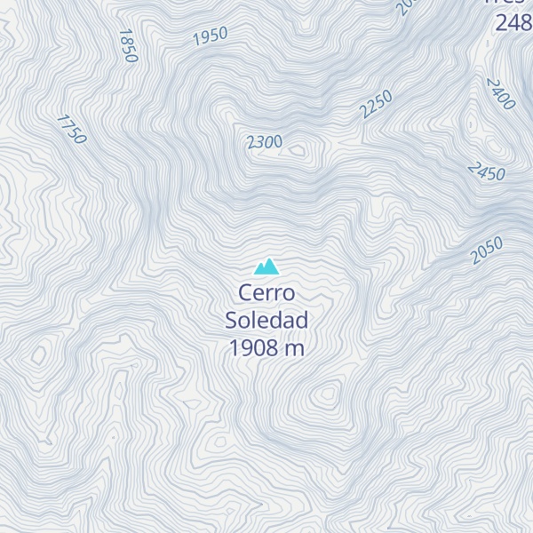 Map of Cerro Soledad