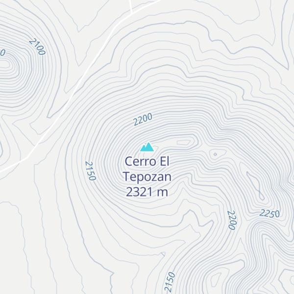 Map of Cerro El Tepozan