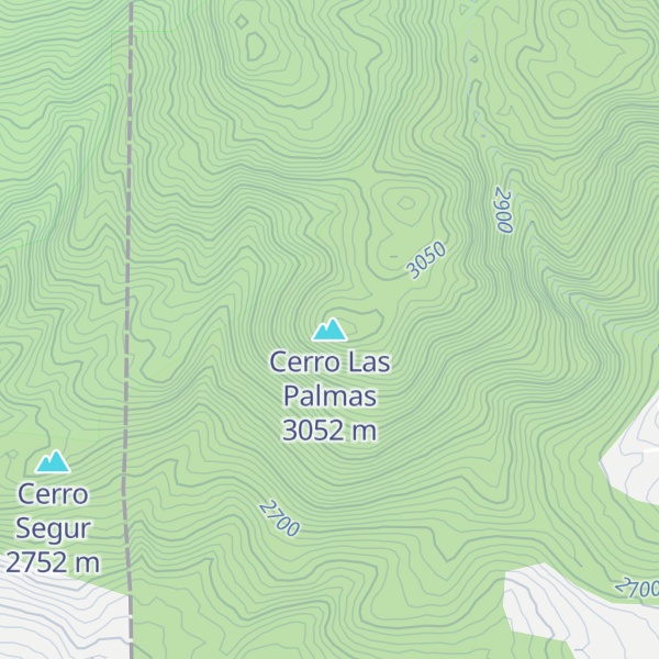 Map of Cerro Las Palmas