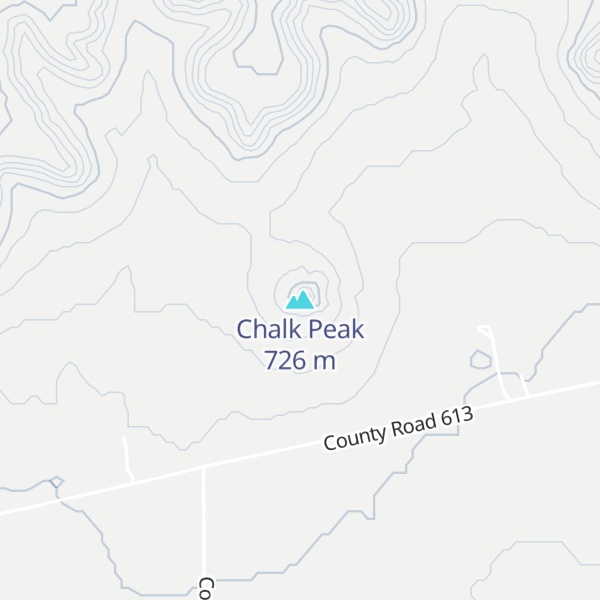 Map of Chalk Peak